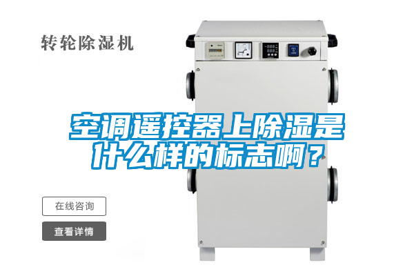 空调遥控器上除湿是什么样的标志啊？